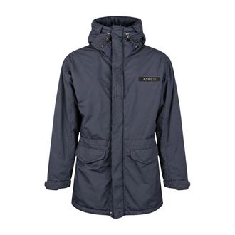Aspesi Parka Boom Winter - Heren - Mantels - Blauw - Maat: S Katoen