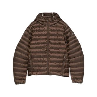 Canada Goose Winter Jackets, female, Brown, Size: M Hooded Quilted Jacket