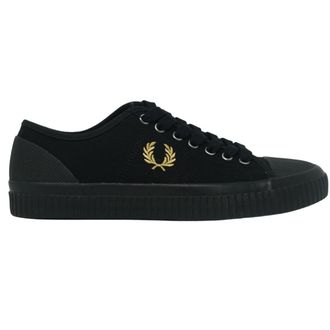 Fred Perry B4365 157 Hughes Low Canvas Zwart transporttasje