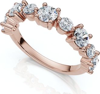 Pompeii3 1Ct Sylvia Diamond Anniversary Stackable Ring Gold Lab Grown