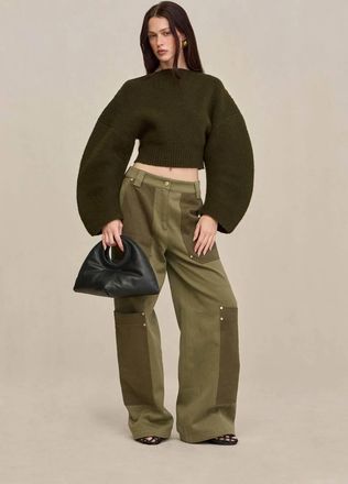 Cult Gaia Ella Sweater In Deep Rosemary