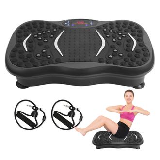 OEM M&aacute;quina De Ejercicios Con Plataforma Vibratoria Para Drenaje Linf&aacute;tico Y P&eacute;rdida De Peso: Plataforma Vibratoria Con Control Remoto Y Bandas De Resiste