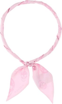 Alexander McQueen Accessoires, Dames, Roze, ONE Size, Printed Silk Foulard