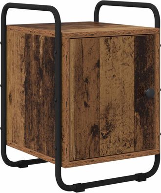 vidaXL Mesa De Noche Madera Envejecida Madera De Ingenier&iacute;a Vidaxl