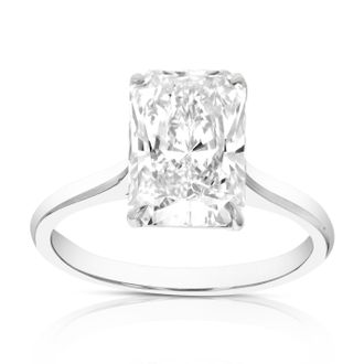 Vir Jewels 3 cttw Emerald Lab Grown Diamond Engagement Solitaire Ring in 14K White Gold For Women