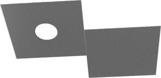 Top-Light Applique Moderna 2 Moduli Eccentric Metallo Antracite 1 Luce Gx53