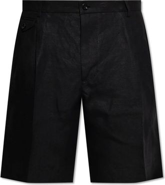 Dolce & Gabbana Heren, Korte broeken, Zwart, Maat: XL Linnen