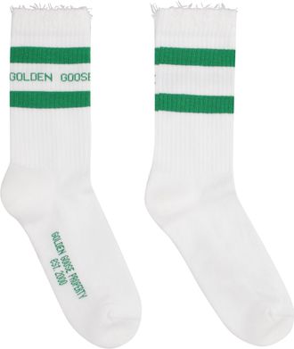 Golden Goose Striped Knitted Ankle Socks