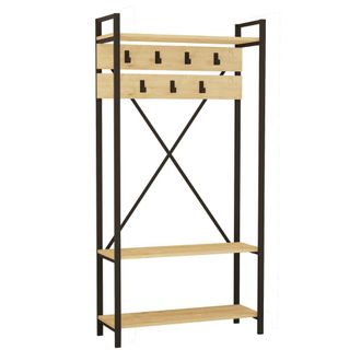 Concept Usine Mueble de entrada de estilo industrial con estantes y perchero