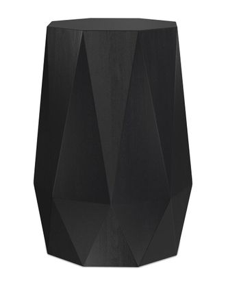 Simpli Home Kurt Solid Acacia Wood 15In Polygon Contemporary Side Table