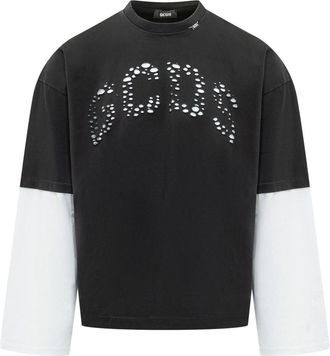 GCDS Black Crew Neck T-Shirt