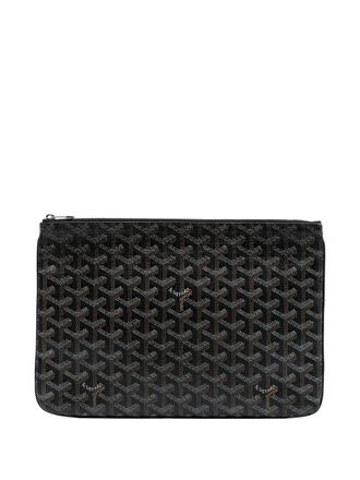 Goyard 2016 Goyardine Senat MM clutch bag - unisex - Fabric - One Size - Black