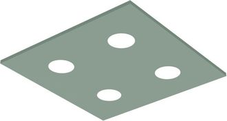 Lumicom Lumicom - River Square 4x Plaf&oacute;n Monocolor Mate