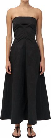 St.Agni Sculpted Strapless Dress In Black