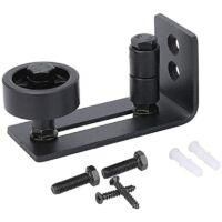 OEM Riel De Alta Resistencia Para Puertas Correderas Tipo Granero, Tope De Acero Al Carbono Negro 8 En 1, Dise&ntilde;o De Fondo Plano, Paneles Para Suelo Y Puer