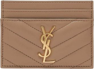 Saint Laurent Wallets & Cardholders, female, Brown, ONE SIZE, Cassandre Card Case