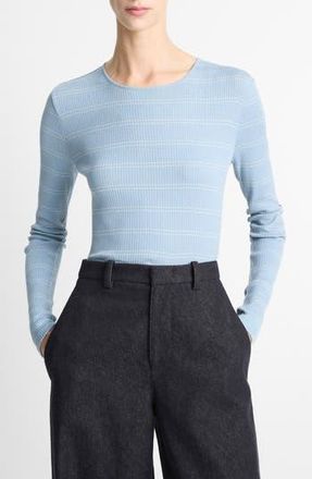 Vince Stripe Rib Top in Amalfi Combo at Nordstrom Rack, Size X-Large