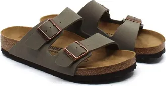 Birkenstock Womens Arizona Birko-Flor Sandals In Stone