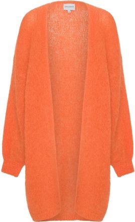 Americandreams Lee Midi Cardigan - Dames - Vesten - Oranje - S - Wol - Truien & Vesten
