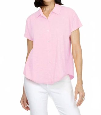 Elliott Lauren Button Front Tee In Petal