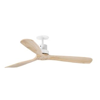 Netlighting Lantau Recessed 132cm Ceiling Fan Matt White Pine Blades