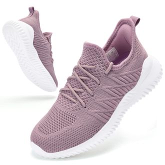 PPQ Women Walking Shoes Slip On Memory Foam Lightweight Comfortable Casual Yoga Tennis Running Shoes, purple, 5.5 UK