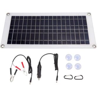 OEM Panel Solar Ligero, Resistente A La Intemperie, Port&aacute;til Y Flexible Con 2 Salidas Usb Para Coche/barco -crezuo