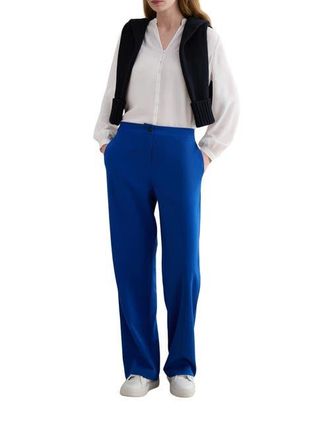 Hobbs London Martine Relaxed Tailored Trousers in True Blue at Nordstrom, Size 14