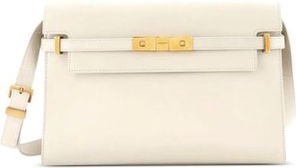 Saint Laurent Borsa a spalla Manhattan media in pelle - Toni neutri