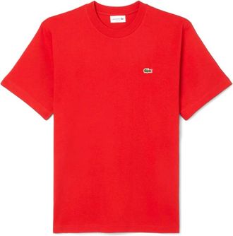 Lacoste T-Shirts - Heren - T-shirts - Rood - S - Katoen - Tops