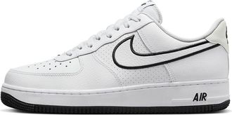 Nike Air Force 1 07 Embroidered Swoosh - White Black FJ4211-100