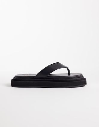 WALK LONDON Walk London - Berlin - Infradito in pelle nere-Nero