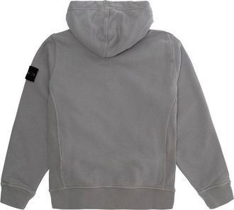 Stone Island Boys Hooded Sweatshirt Grey Hoods & Sweatshirts