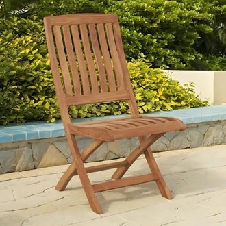 Wanda Collection Silla Plegable De Teca Maciza Lisato