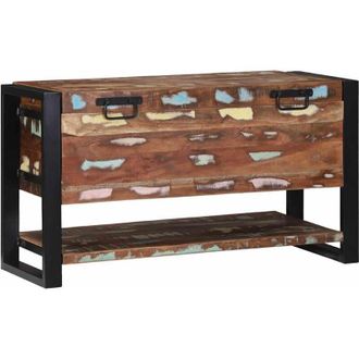 vidaXL Caja De Almacenamiento Multicolor Madera Maciza Recuperada Vidaxl