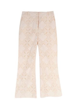Zimmermann Cream Lace Kick Flare Trousers Size XXS