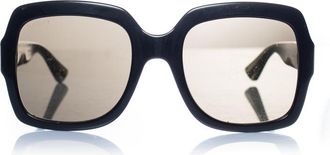 Gucci Gucci, zwarte oversized zonnebril met webprint