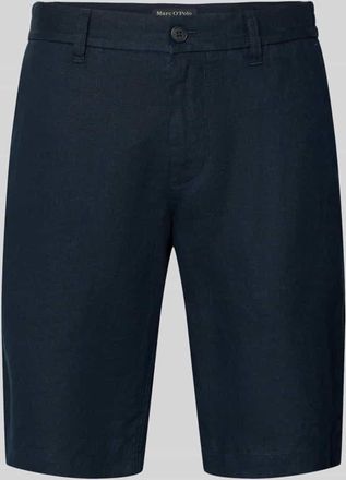 Marc O'Polo Regular Fit Shorts aus reinem Leinen Modell RESO JOGGER in Marine, Gr&ouml;&szlig;e 32