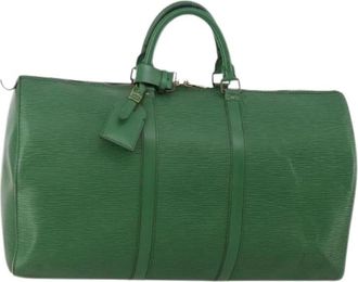 Louis Vuitton Pre-owned Boston Bag - Dames - Vintage Weekendtas - Groen - ONE Size - Leer - Vintage