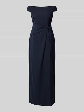 Lauren Ralph Lauren Off-Shoulder-Kleid mit Nahtrei&szlig;verschluss Modell SARAN in Marine, Gr&ouml;&szlig;e 42