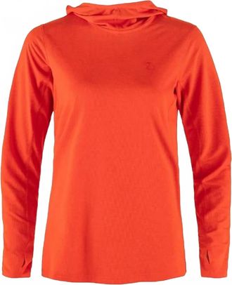 Fj&auml;llr&auml;ven Womens Abisko Sun Hoodie In Orange