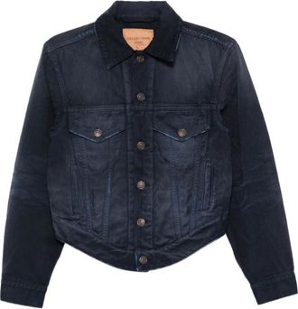 Balenciaga Curved Waistband Jacket - Dames - Spijkerjassen - Blauw - S - Katoen - Jassen