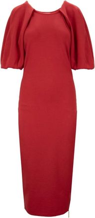 Elisabetta Franchi Chique Jurk met Rits - Dames - Casual kleedjes - Rood - S - Polyester - Kleedjes