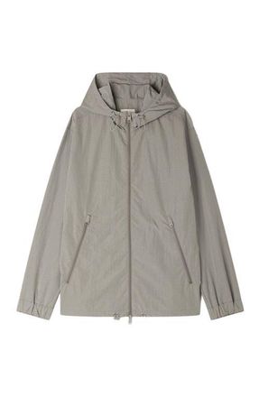Sandro Technical hooded zip-up jacket in Aluminum at Nordstrom, Size Xx-Large