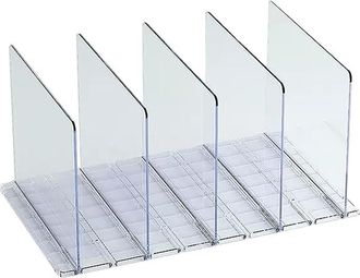 No Brand Separadores Organizadores Extra&iacute;bles De Abs Transparente De 5 Piezas Para Bolsos Y Carteras, Ideales Para Estantes De Armario