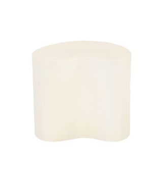 Moloo Mesa de centro orgánica de 49 cm en MDF hormigón blanco