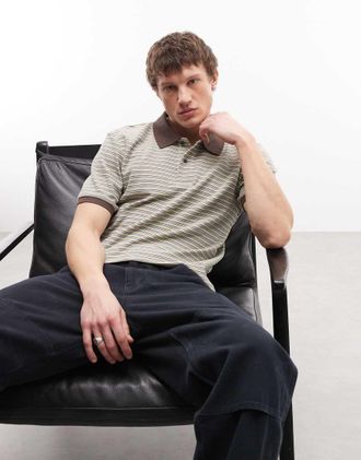 Carhartt Work in Progress Dion - Polo marrone a righe