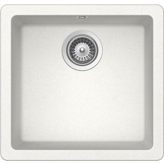 Roca Roca - Fregadero De 1 Cubeta De Quarzex Riga Color: Blanco - Medidas: 450x430x200 Mm