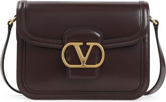 Valentino Garavani Oak Brown Calf Leather 9to5 Small Shoulder Bag-Donna