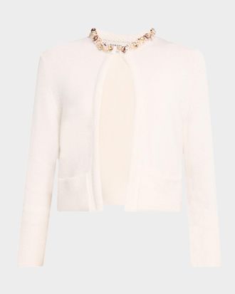 Dorothee Schumacher Sparkling Luxury Bead & Crystal-Trim Cardigan